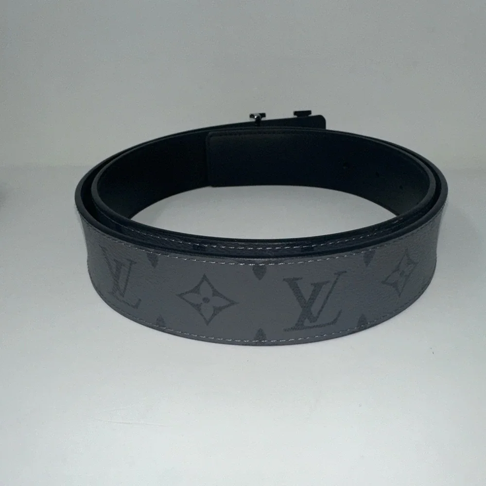 2 Louis Vuitton 34-36 Waist Reversible Belts 100/40 M0285 +M0027 + Dust Bag AUTH